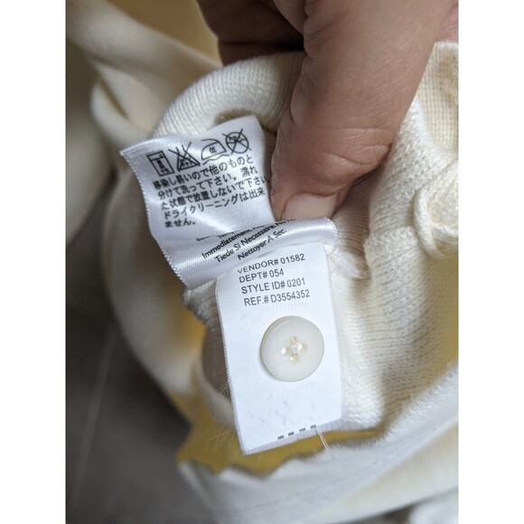 Eddie Bauer Polo Sweater Men's Sz M Collared Pullover Knit Prep Coastal Cream - Picture 10 of 12